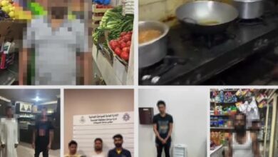 ضبط (7) أشخاص بتهمة إدارة مطعم ومقهى وبقالات من دون ترخيص وبائع متجول