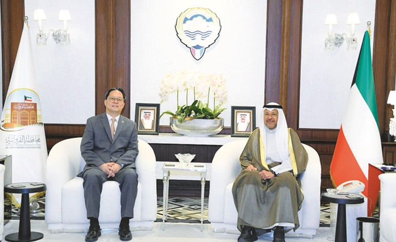 محافظ الفروانية بحث والسفير الكوري سبل تعزيز التعاون بين البلدين